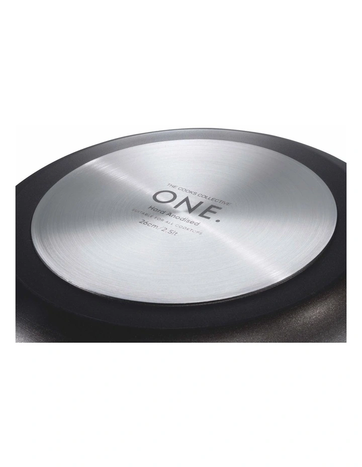 The Cooks Collective ONE Hard Anodised 32cm Wok With Lid - Image 2