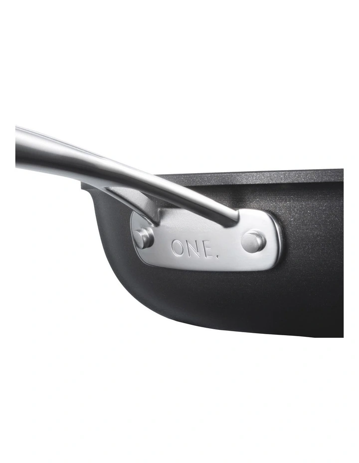 The Cooks Collective ONE Hard Anodised 32cm Wok With Lid - Image 3