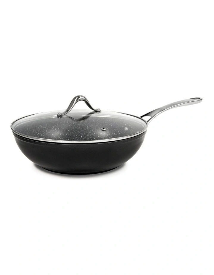 Salt&pepper Tan-Ium Wok With Glass Lid 28cm - Image 3
