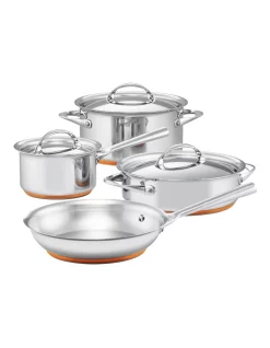 Essteele Per Vita Induction 4 Piece Cookware Set In Stainless Steel