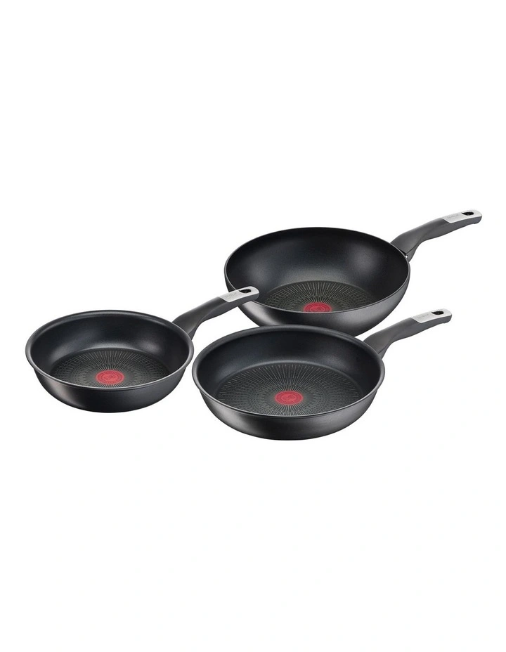 Tefal Unlimited Induction Non-Stick Triple Pack 24 28cm Frypan 28cm Wok