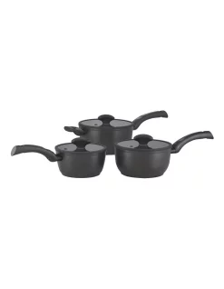 Essteele Per Salute Nonstick Induction 3 Piece Cookware Set Black