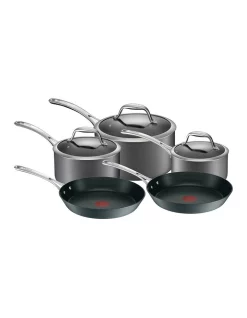 Tefal Gourmet Hard Anodised Non Stick 5pc Induction Cookware Set