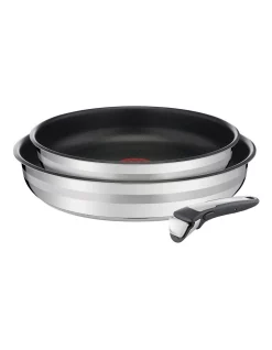 Jamie Oliver By Tefal Ingenio Induction 3pc Frypan Set Stainless Steel