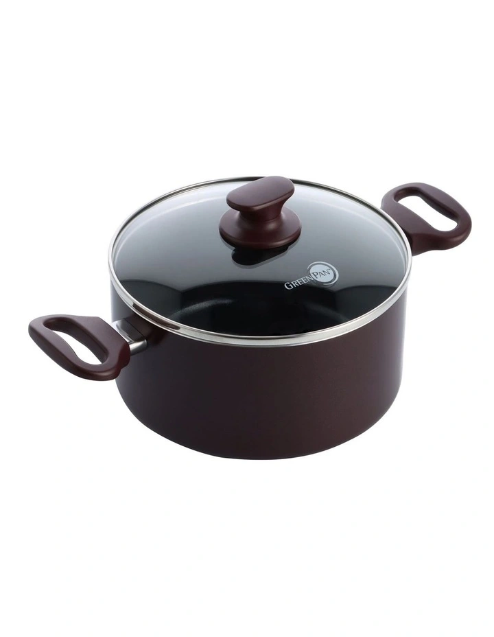 GreenPan Cambridge 15(18)pc Cookware Set With Bonus Protective Sheets In Chocolate Truffle - Image 2