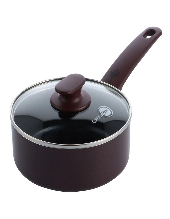 GreenPan Cambridge 15(18)pc Cookware Set With Bonus Protective Sheets In Chocolate Truffle - Image 4