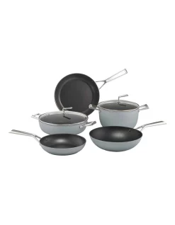 Essteele Per Bellezza Nonstick Induction 5 Piece Cookware Set In Blue