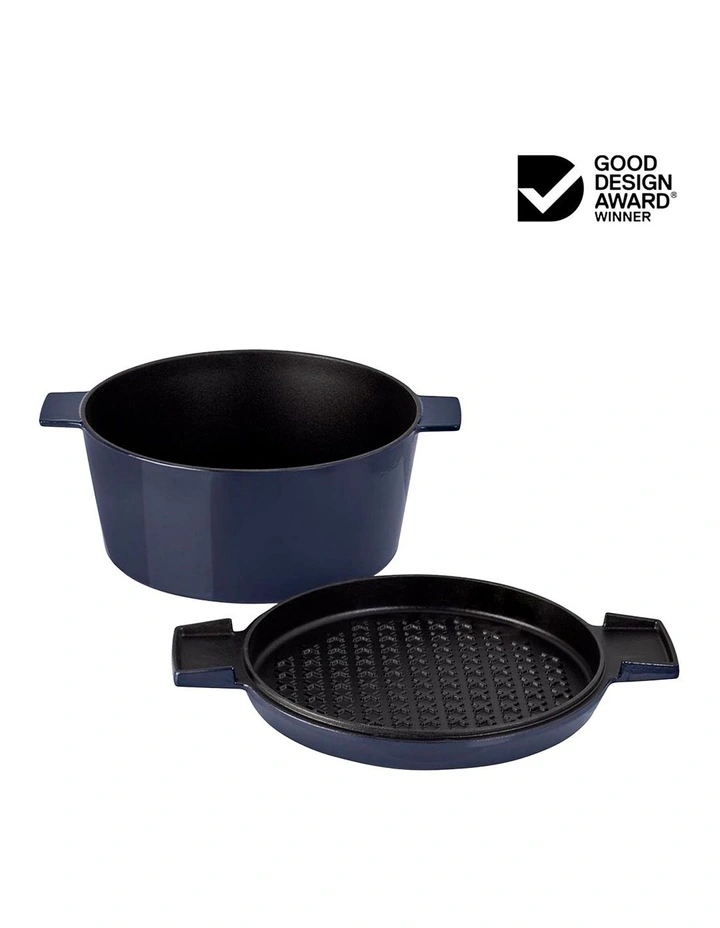 Stanley Rogers French Oven Grill Duo 28cm / 6.5L In Midnight Blue - Image 4