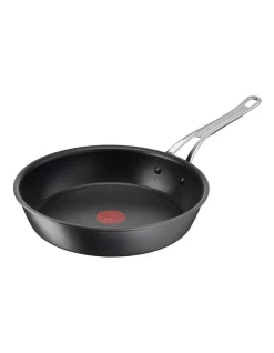 Jamie Oliver By Tefal Cooks Classic Hard Anodised 24cm Induction Frypan In Coal Grey