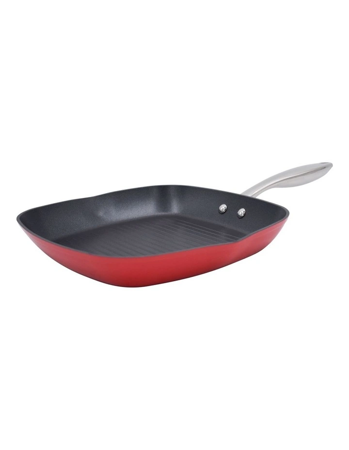 The Cooks Collective Colours Grill Pan 28cm In Red