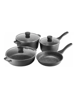 The Cooks Collective Classic Non-Stick 4 Piece Cookset Black