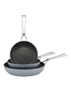 Essteele Per Bellezza Nonstick Induction Open Skillet Triple Pack In Blue
