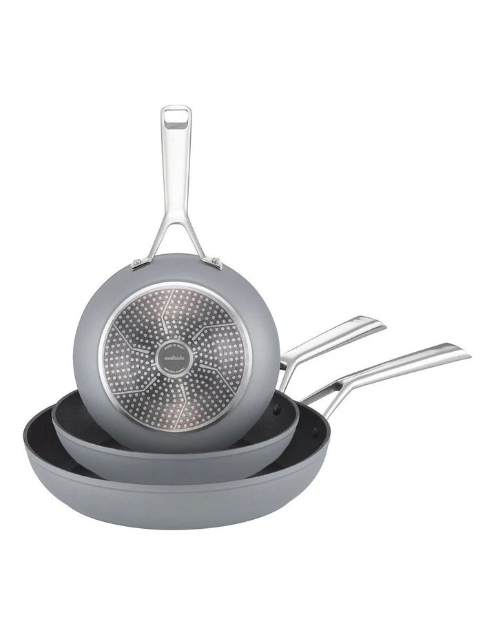 Essteele Per Bellezza Nonstick Induction Open Skillet Triple Pack In Blue - Image 2