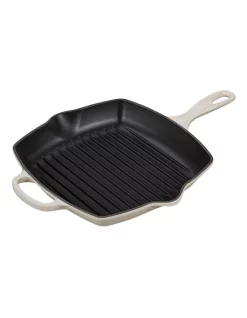 Le Creuset Signature Square Grillit 26cm Meringue