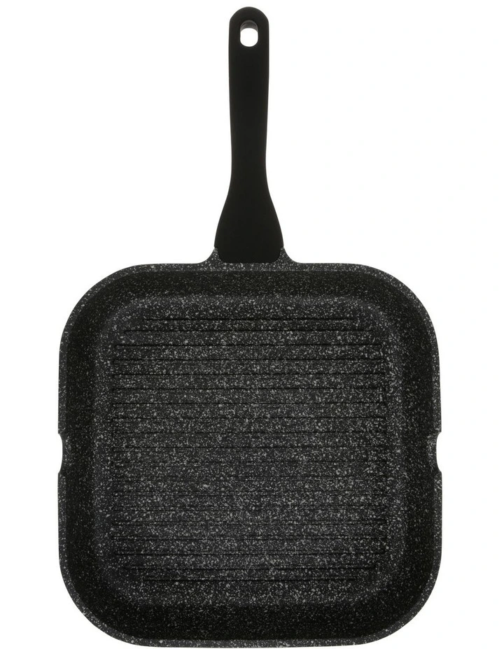 The Cooks Collective Classic Non-Stick 28cm Grill Pan Black