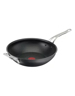 Jamie Oliver By Tefal Cooks Classic 30cm Hard Anodised Induction Wokpan In Coal Grey