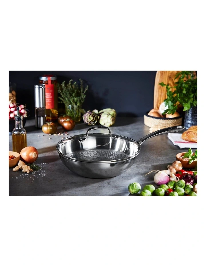 Tefal Eternal 28cm Stainless Steel Induction Wok With Lid Steel - Image 2