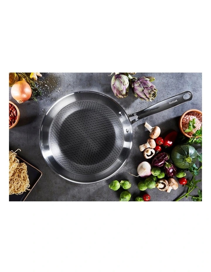 Tefal Eternal 28cm Stainless Steel Induction Wok With Lid Steel - Image 6