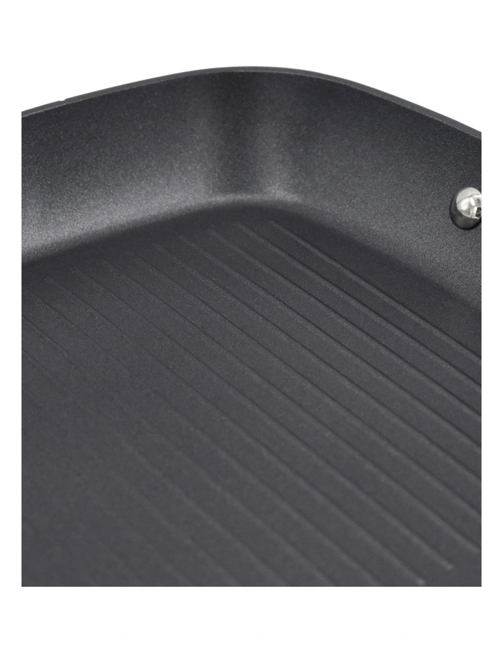 The Cooks Collective Colours Grill Pan 28cm In Navy - Image 3