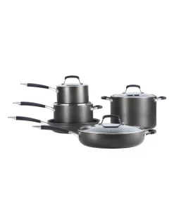 The Cooks Collective Essentials 5 Piece Non-Stick Cookset With Silicone Handles